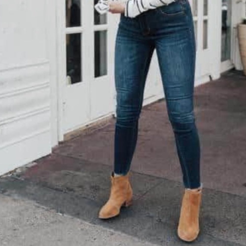 J shoe Belgrave ankle boot tan leather 8